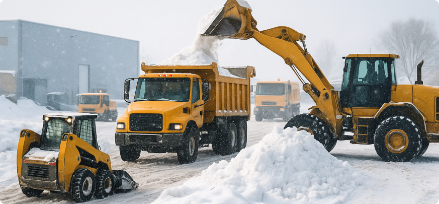Вывоз снега с коммерческих территорий: как обеспечить бесперебойность