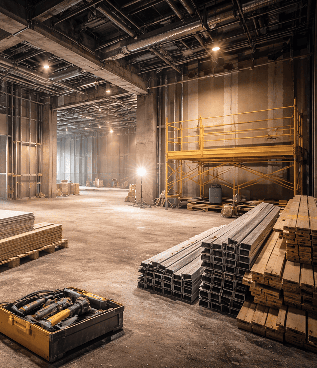 Общестроительные работы внутри коммерческих помещений l ЭОНИЯ