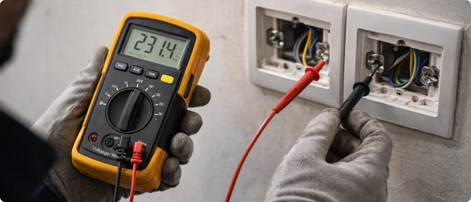 Какие работы выполняются при ревизии светильников и розеток