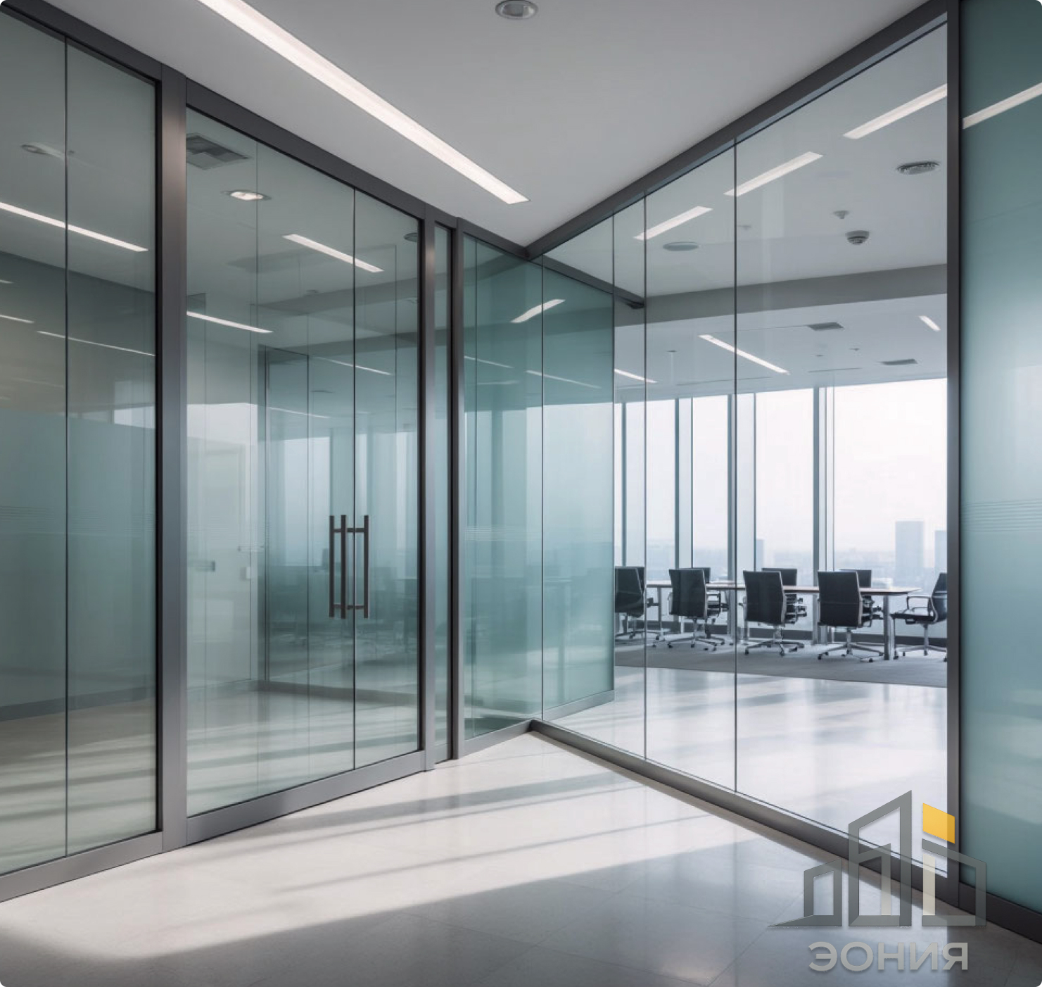 Монтаж дверей, перегородок, плинтусов, витринных систем для коммерции l ЭОНИЯ